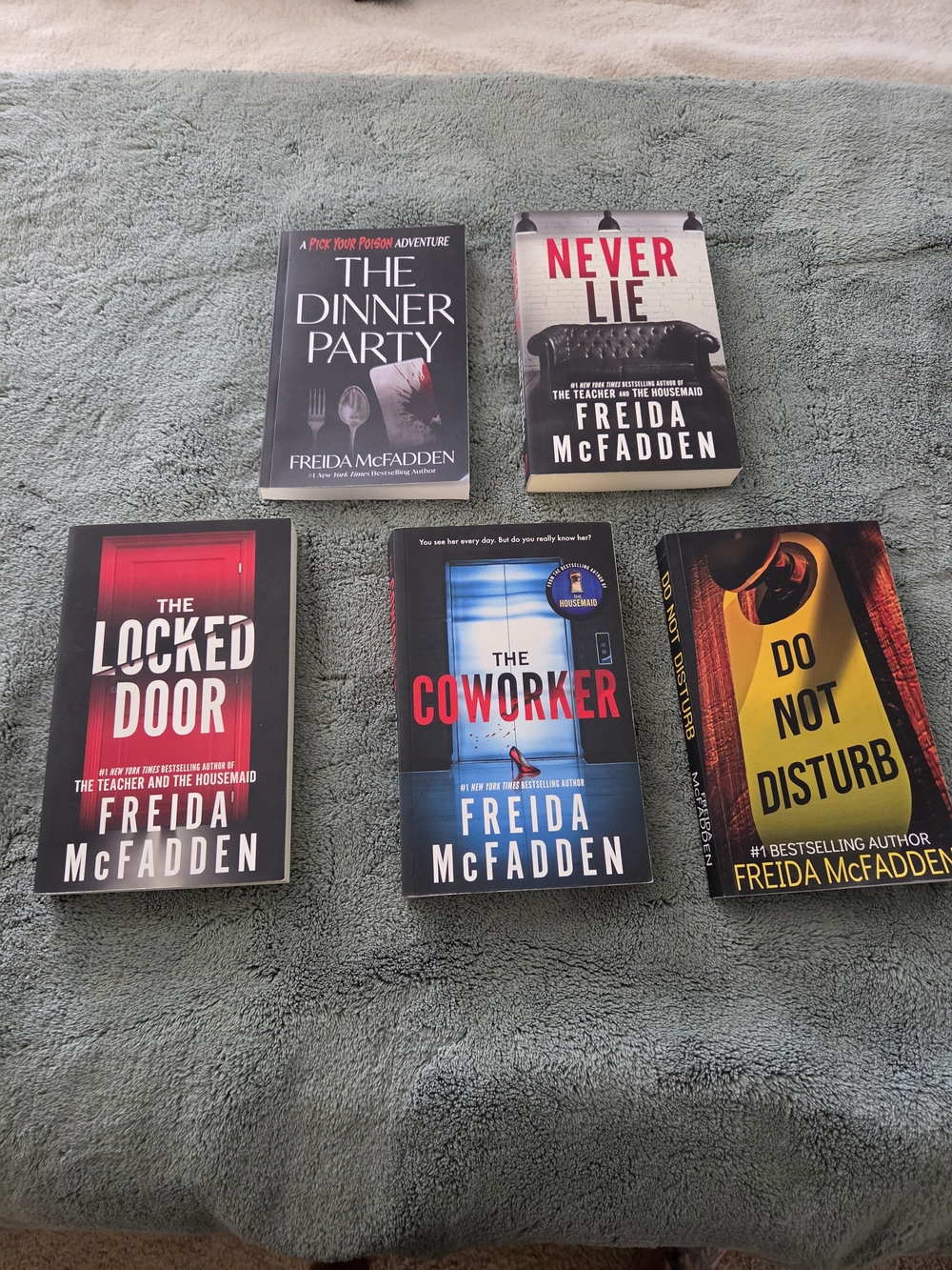 Freida McFadden Thriller Bundle — Black, Red, Yellow, Blue Covers